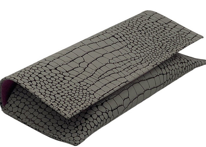 Crocodile Grain Magnetic Leather Sunglasses Pouch